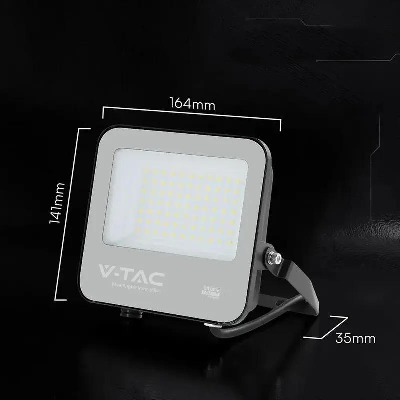 Naświetlacz LED V-TAC CREE CHIP 50W 185LM/W VT-4456 4000K 9250LM 6 Lat Gwarancji - Czarny