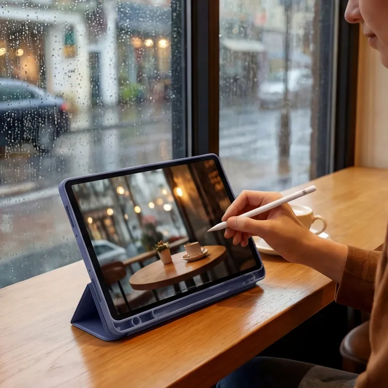 Etui Do Galaxy Tab A11+ A9+ 10.9 11 Cali Smart Case Z Klapką - Fioletowy