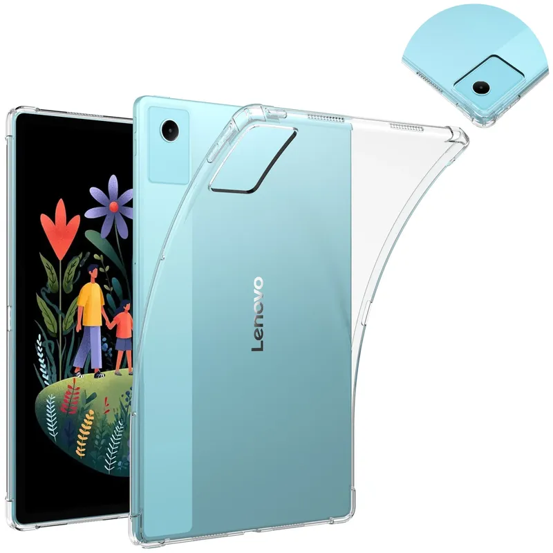 Etui Do Lenovo Idea Tab Plus 12.1 2025 Silikonowe Z Podstawką - Bezbarwne
