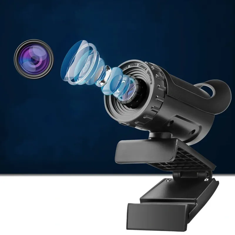 Kamera Internetowa 8804 Do Lekcji I Wideocall PC Laptop - Czarny