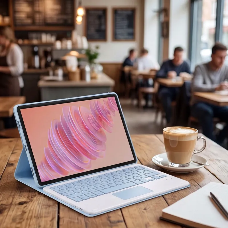 Etui Z Klawiaturą Bluetooth Do Lenovo Tab Plus 11 5" - Niebieski