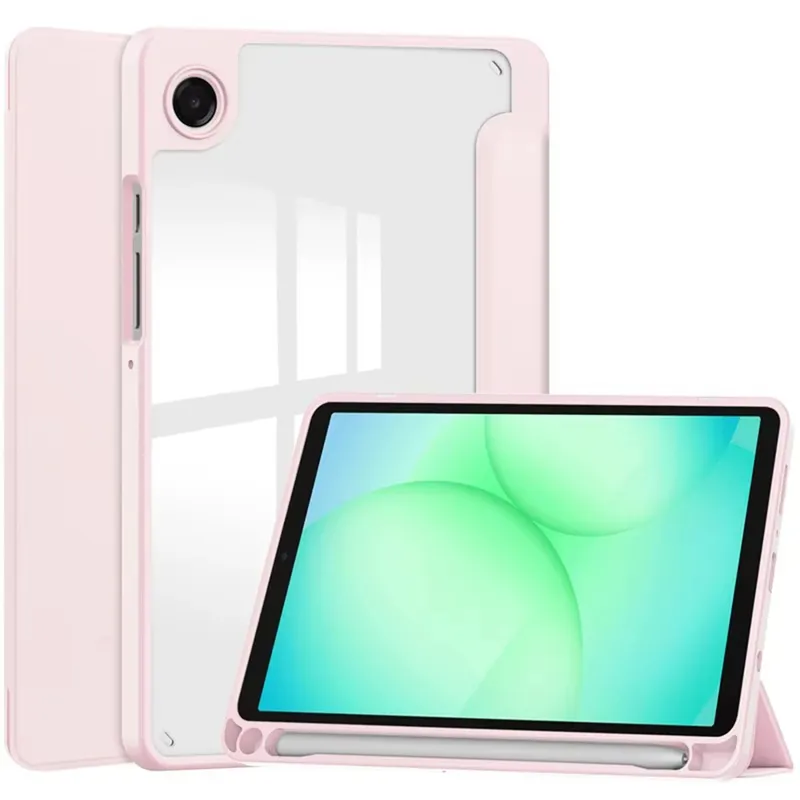 Etui Clear Pencil Galaxy Tab A11+ 10.9 2025 X230/X235/X236 A9+ - Różowe