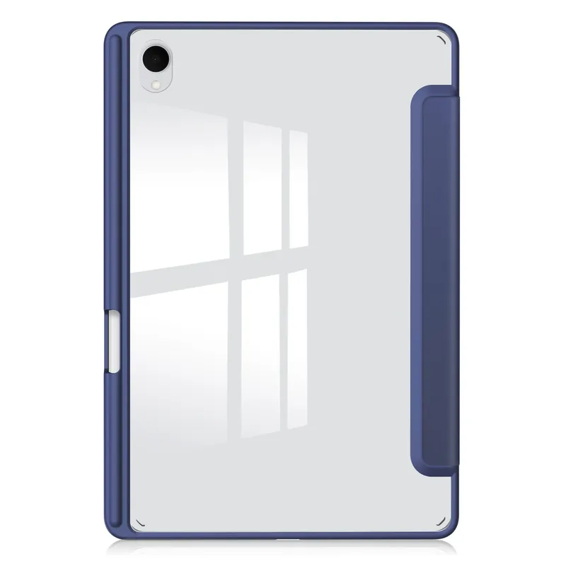 Etui Clear Pencil Do SAMSUNG Galaxy Tab S11 11 SM-X736 Z Klapką - Granatowe