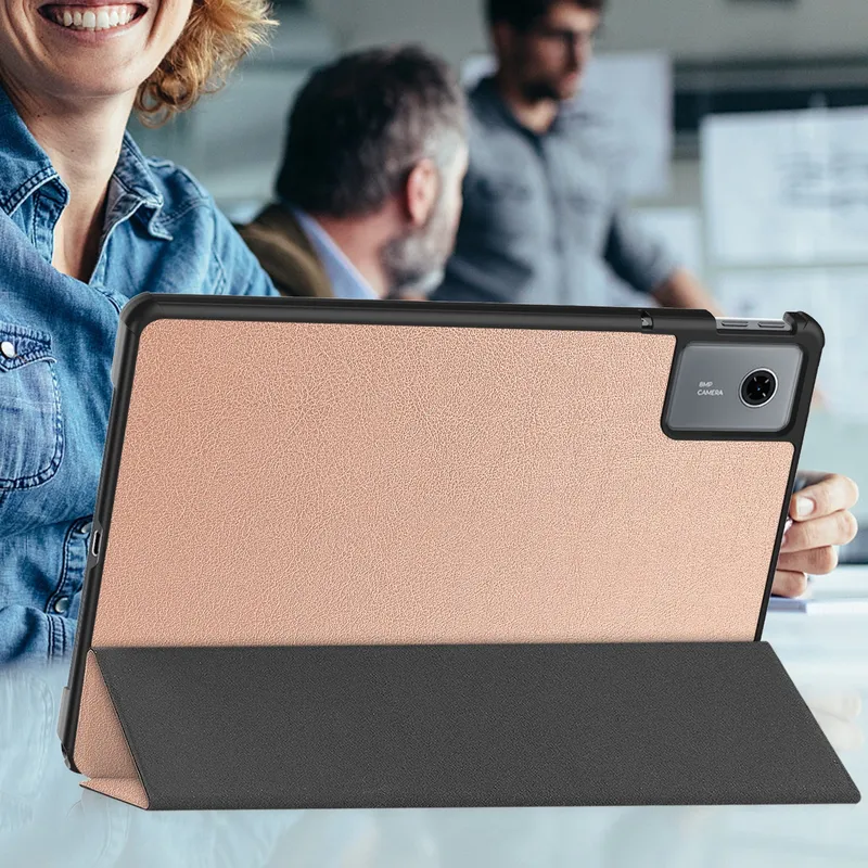 Etui Smart Do Lenovo IdeaTab 11 2025 Z Klapką I Podstawką - Złote