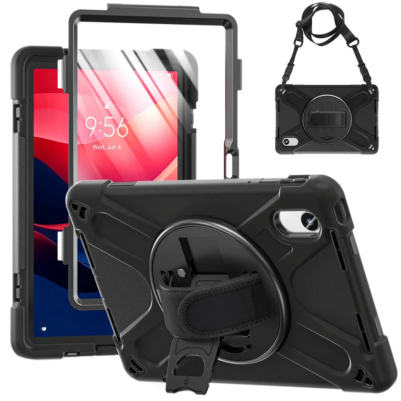 Etui Pancerne Do Lenovo IdeaTab 11" Z Podstawką I Uchwytem - Czarne