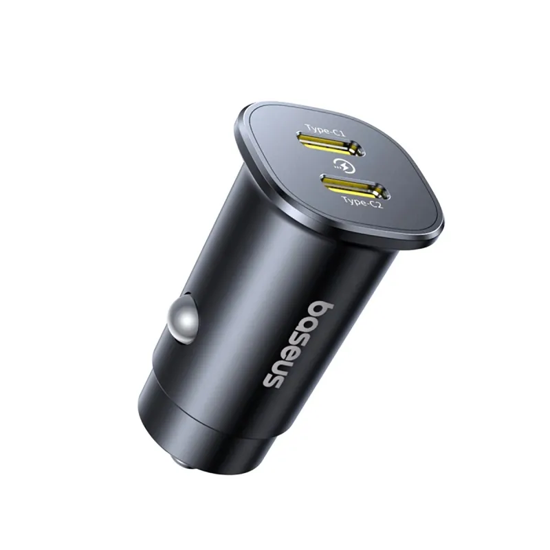 Ładowarka Samochodowa BASEUS GoTrip 2X USB-C 30W - Czarna