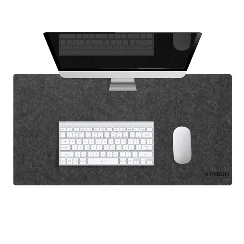 Mata Na Biurko Podkładka Pod Mysz 90x45 cm Filcowa - Szara