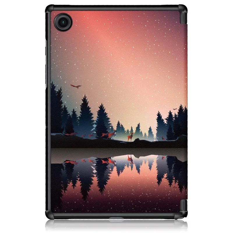 Etui Graficzne Z Klapką Do Galaxy Tab S6 Lite 10 - Night Lake