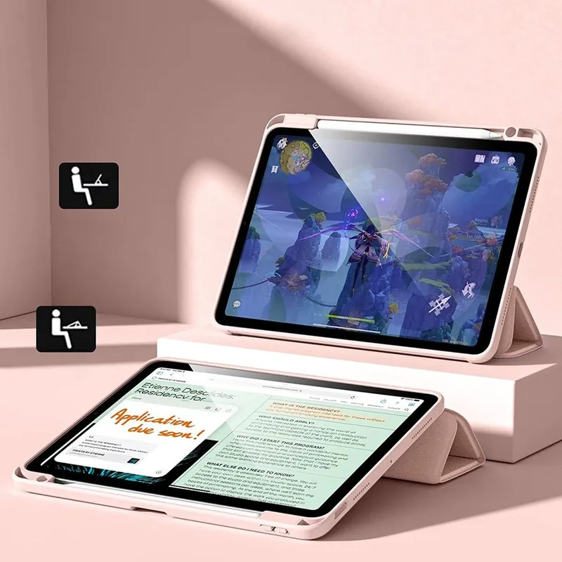 Etui Crystal Do IPad Air 11 M4/M3/M2 Z Podstawką - Niebieski