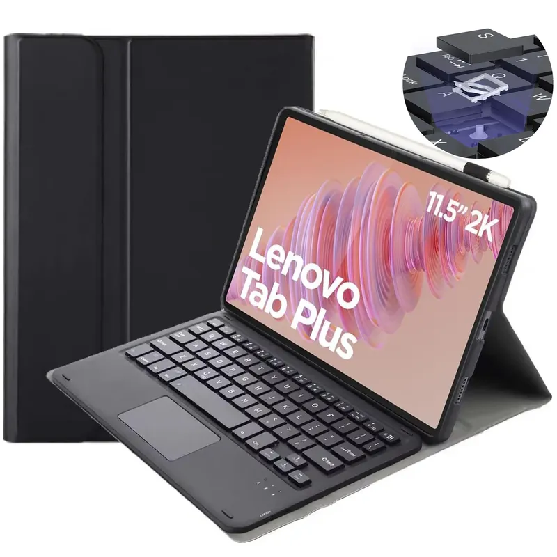 Etui Z Klawiaturą Bluetooth Do Lenovo Tab Plus 11.5 TB351FU - Czarny
