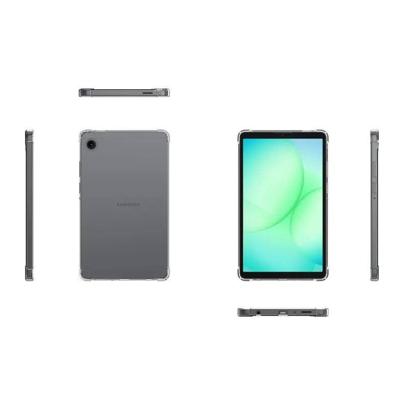 Etui Do Galaxy Tab A11+ A9+ 10.9 Silikonowe Plecki Z Podstawką - Bezbarwne