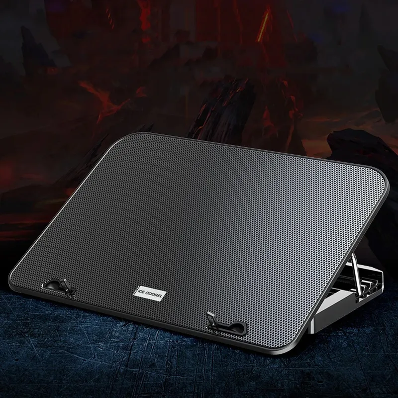 Podkładka Chłodząca Do Laptopa LED 15-18 Regulacja - Czarny