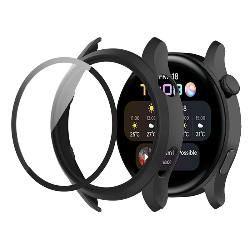 Etui 2w1 Ze Szkłem Hartowanym Do Huawei Watch GT 3 42 - Czarne