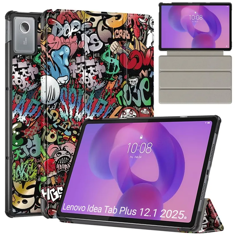 Etui Do Lenovo Idea Tab Plus 12.1 2025 Z Podstawką - Wielokolorowe