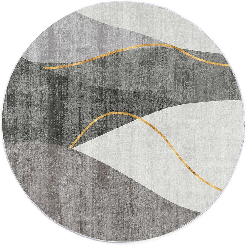 Dywan Okrągły Novo 120x120 cm Pluszowy Echo - Szare
