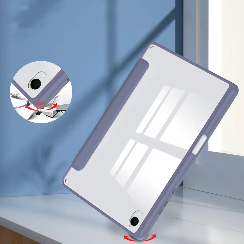 Etui Clear Pencil SAMSUNG Galaxy Tab S11 11 SM SMX736 Z Klapką - Fioletowy