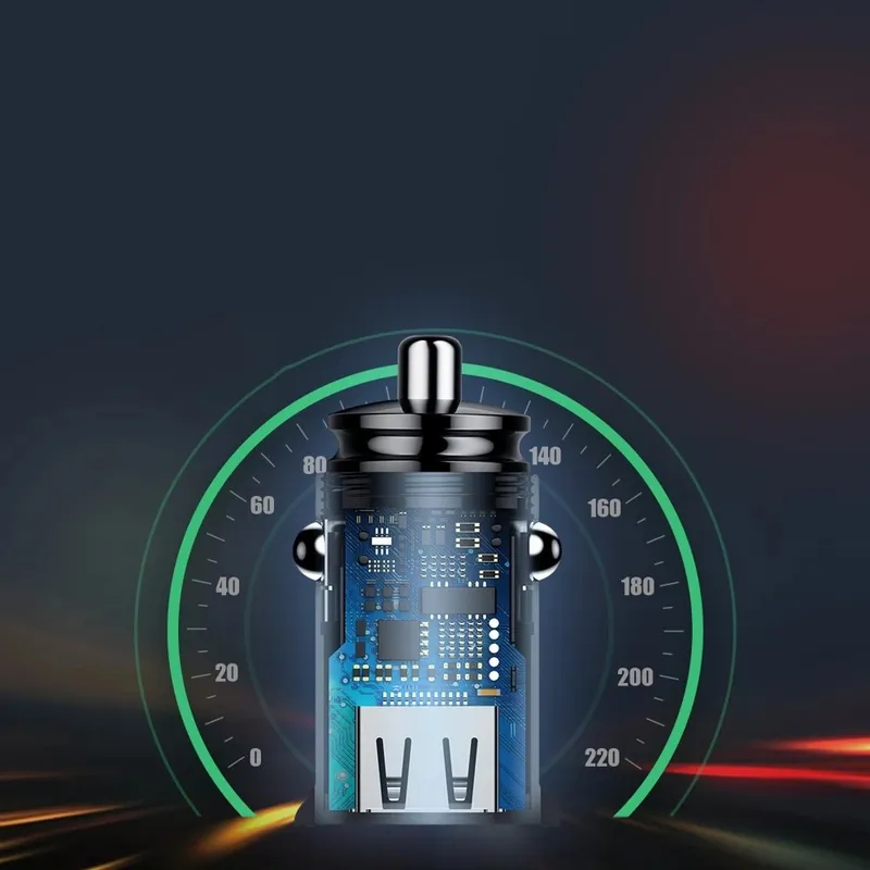 BASEUS Circular Ładowarka Samochodowa 2X USB QC3.0 30W