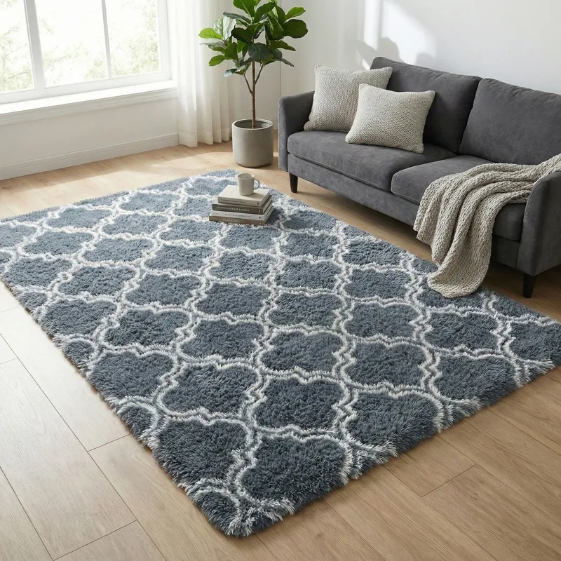 Dywan Shaggy Decor 220x160 cm Do Salonu Sypialni - Srebrny