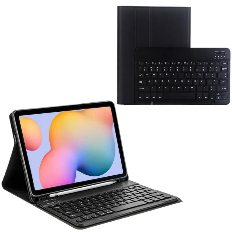 Etui Z Klawiaturą Bluetooth Do Galaxy Tab S6 Lite 10 - Czarne