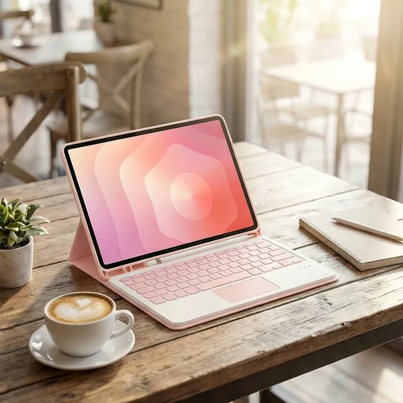 Etui Z Klawiaturą Bluetooth Do SAMSUNG Galaxy Tab S11 11" - Różowe