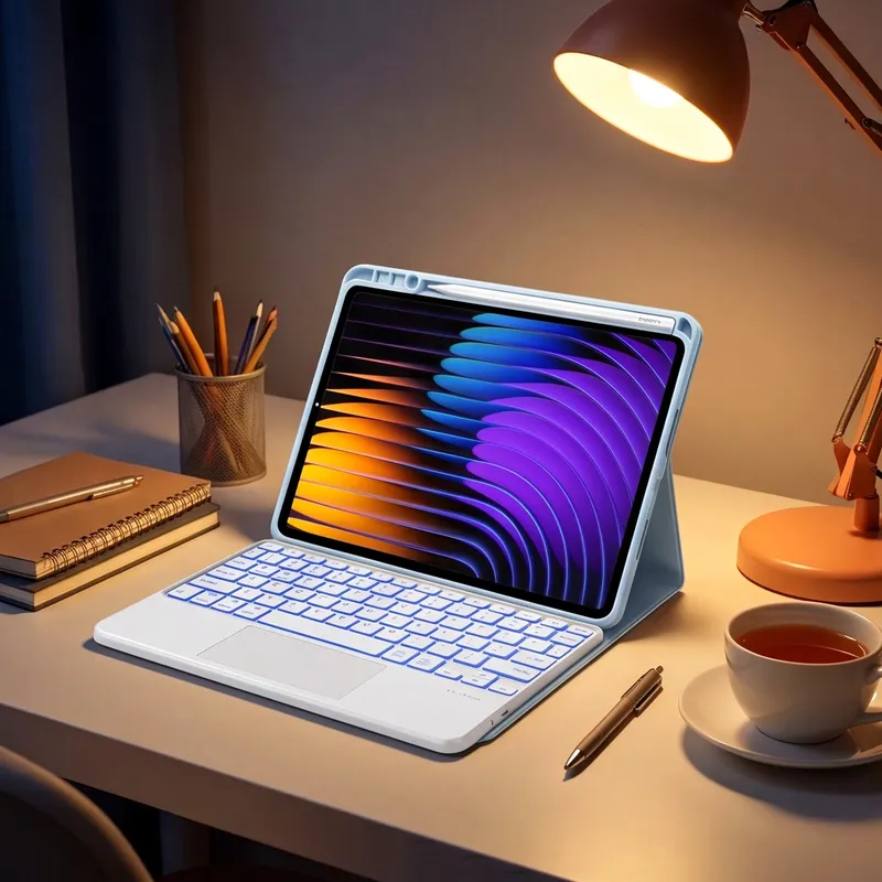 Etui Z Klawiaturą Do XIAOMI Pad 7/7 Pro 11.2" - Niebieskie