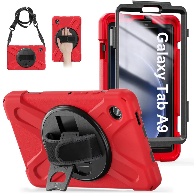 Etui Pancerne Shockproof SAMSUNG Galaxy Tab A9 8.7 2023 - Czerwone