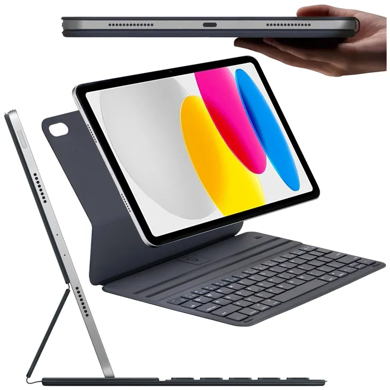 Etui Z Klawiaturą Premium Do IPad 10.9 2022 Gen. 10 / IPad 11 2025 - Czarny