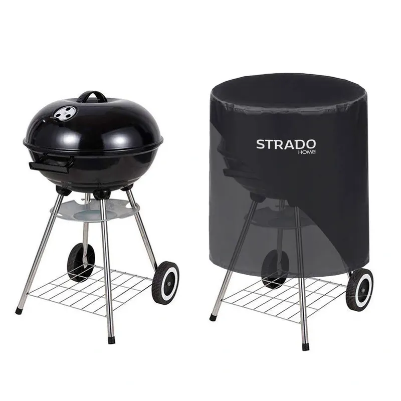 Pokrowiec Na Grill 71x71x56 cm Wodoodporny Ochrona UV - Czarny