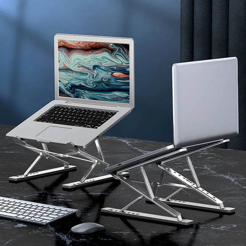 Podstawka Uchwyt N8 Regulowana Stojak Pod Laptopa 290x200mm - Srebrna
