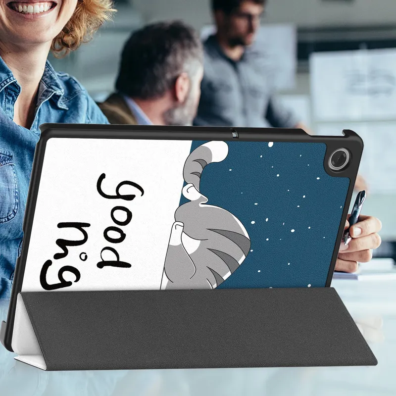 Etui Graficzne Do Lenovo Tab 10.1 2025 Z Klapką - Cat