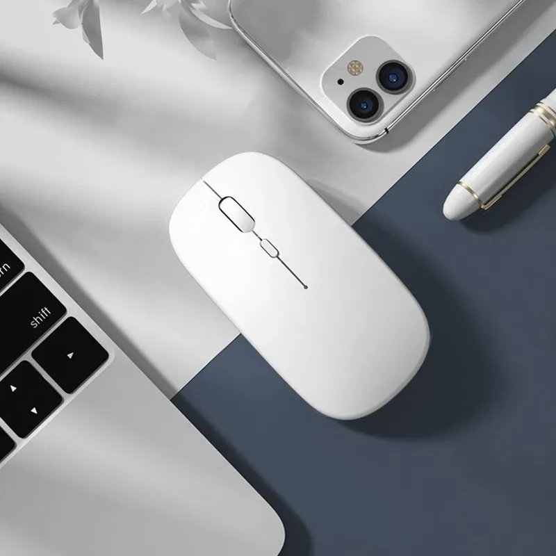 Myszka Bezprzewodowa Bluetooth 2.4G Sensor Optyczny - Niebieska