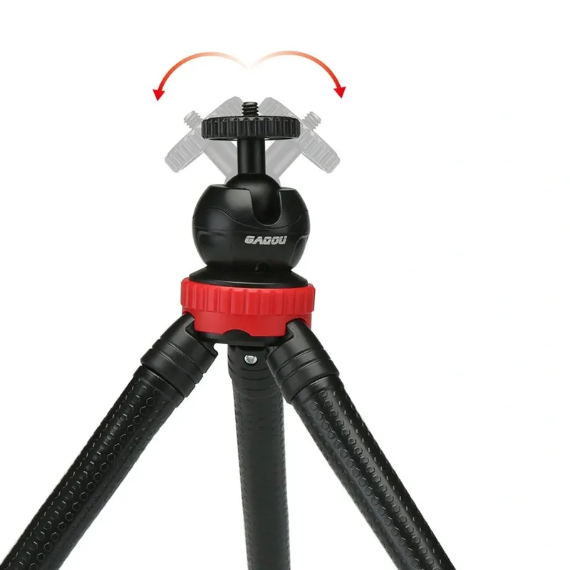 Statyw Tripod Elastyczny Uniwersalny Do Telefonu GoPro Gwint 1/4 - Czarny
