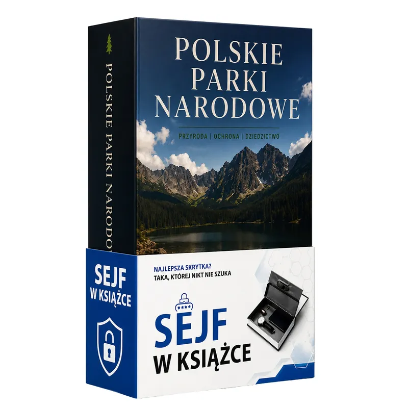 Sejf Książka Metalowa Skrytka Na Pieniądze Klucze Biżuterię - Polskie Parki