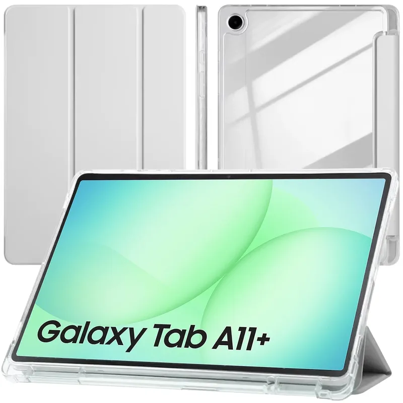 Etui Do SAMSUNG Galaxy Tab A11+ A9+ 10.9 11 TriFold Ze Stylem - Szary