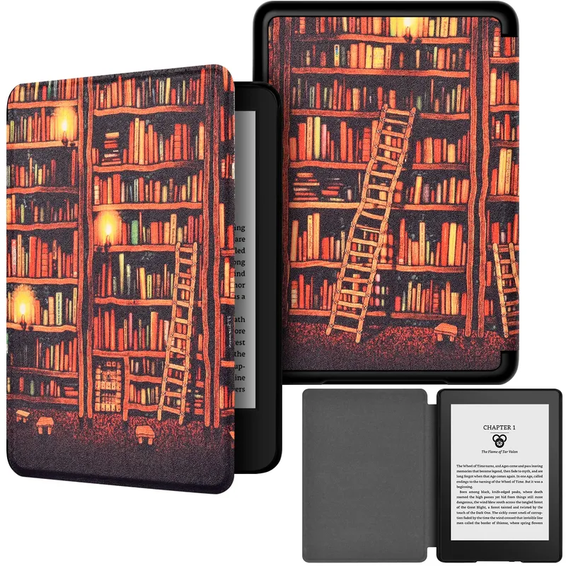 Etui Graficzne Do Kindle Paperwhite 6 Colorsoft Signature Edition - Library