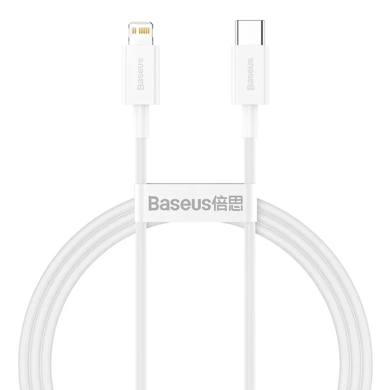 Kabel BASEUS Superior Series USB-C Lightning PD 20W 1m - Biały