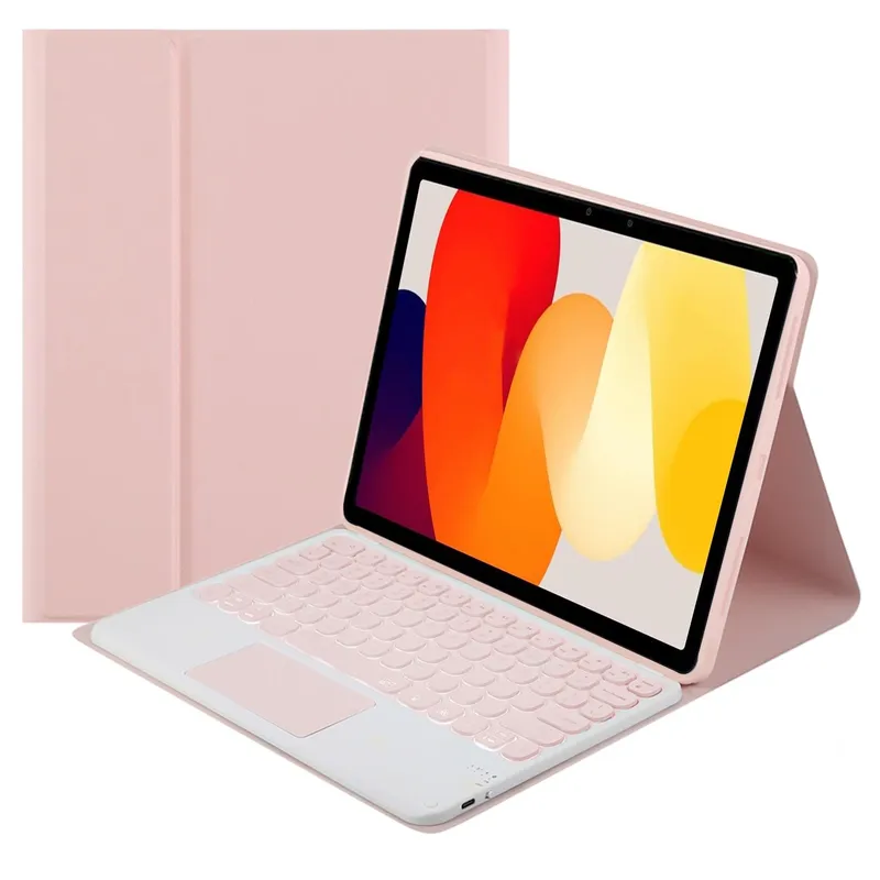 Etui Z Klawiaturą Bluetooth Do Redmi Pad SE Ochronne - Różowe