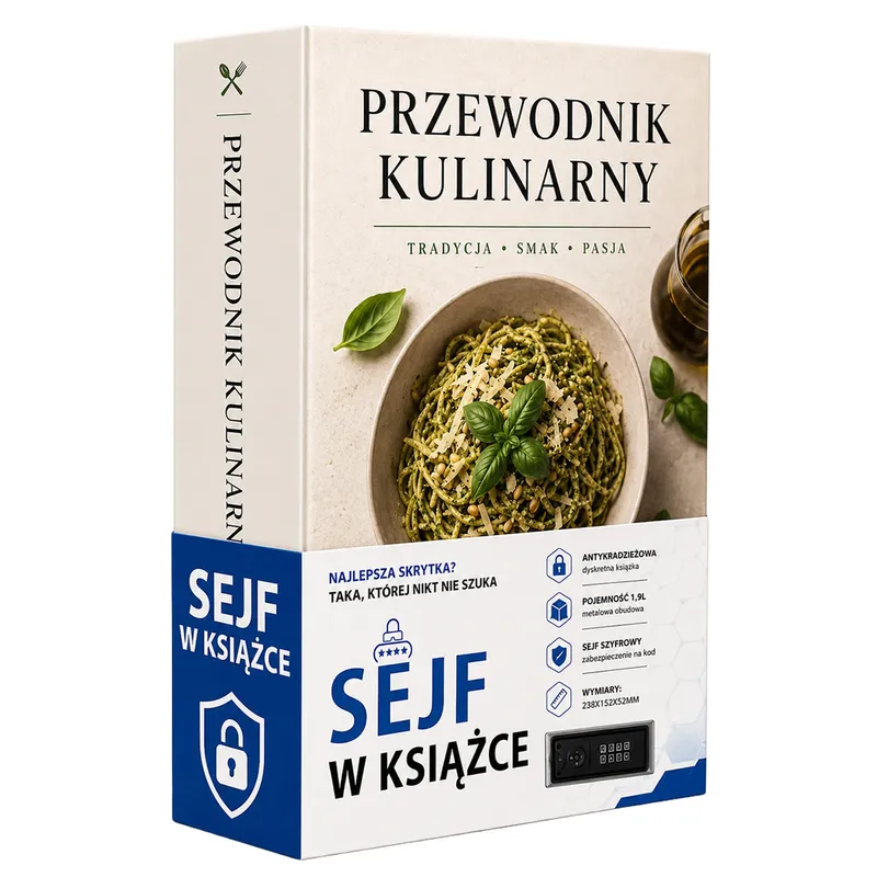 Sejf Książka Metalowa VILLAGO Skrytka Na Pieniądze Biżuterię - Przewodnik