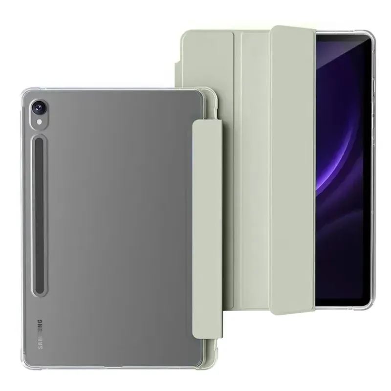 Etui Clear Pencil Galaxy Tab S9 FE S10 FE - Zielony