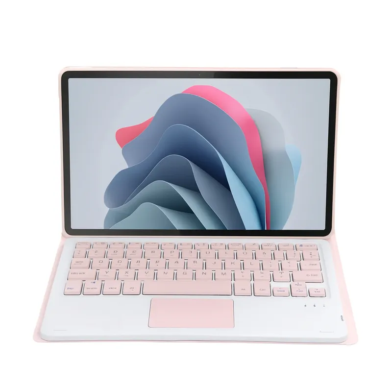 Etui Z Klawiaturą Touch Do Lenovo Tab 10.1 2025 TB311FU TB311XU - Różowy