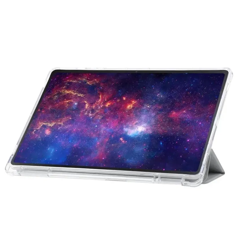 Etui Do SAMSUNG Galaxy Tab A11+ A9+ 10.9 11 TriFold Ze Stylem - Szary