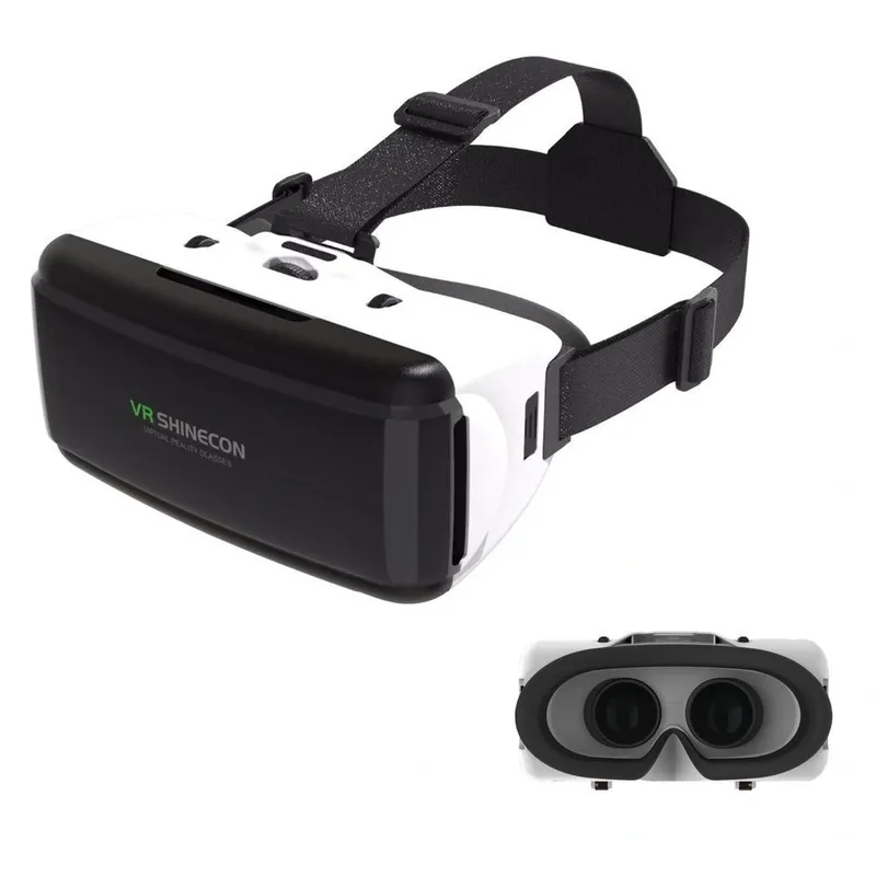 Okulary VR 3D Shinecon G06 Pilot Opaska Do Smartfona - Biały