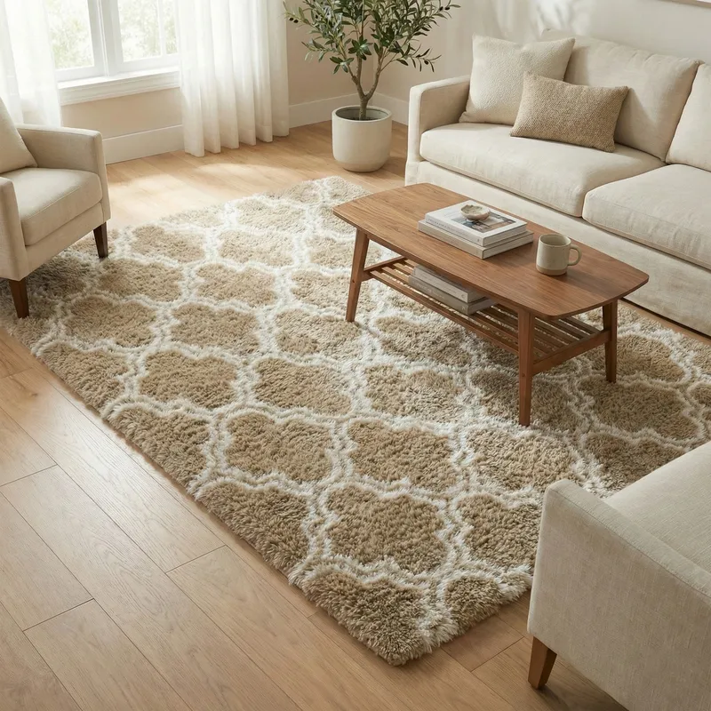 Dywan Shaggy Decor 170x120 cm Do Salonu I Sypialni - Khaki