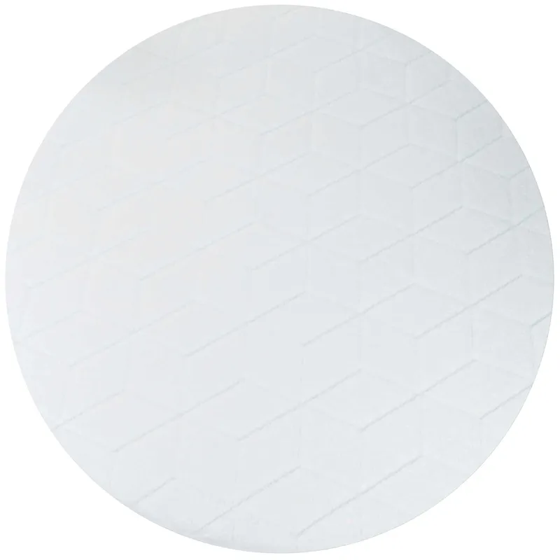 Dywan Okrągły Rabbit 200 cm Pluszowy Miękki Do Salonu - White