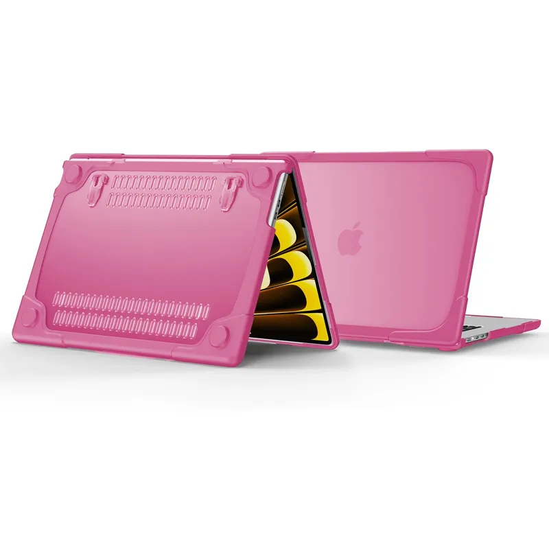 Etui Do MacBook Air 13 m² M3 M4 M5 Rugged Matowe - Różowy