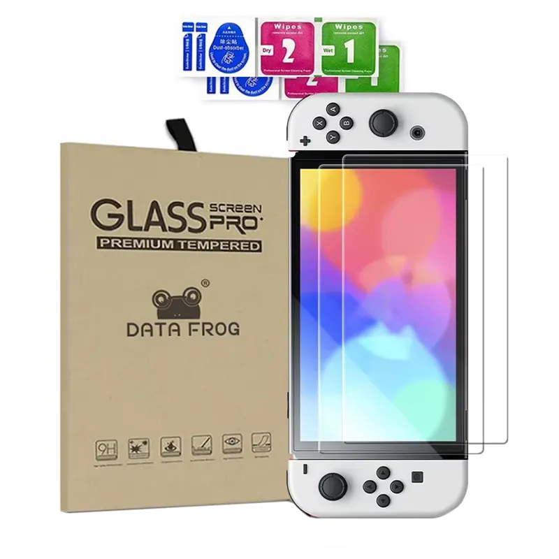 Szkło Hartowane Nintendo Switch OLED 9H Zestaw 2szt - Bezbarwne