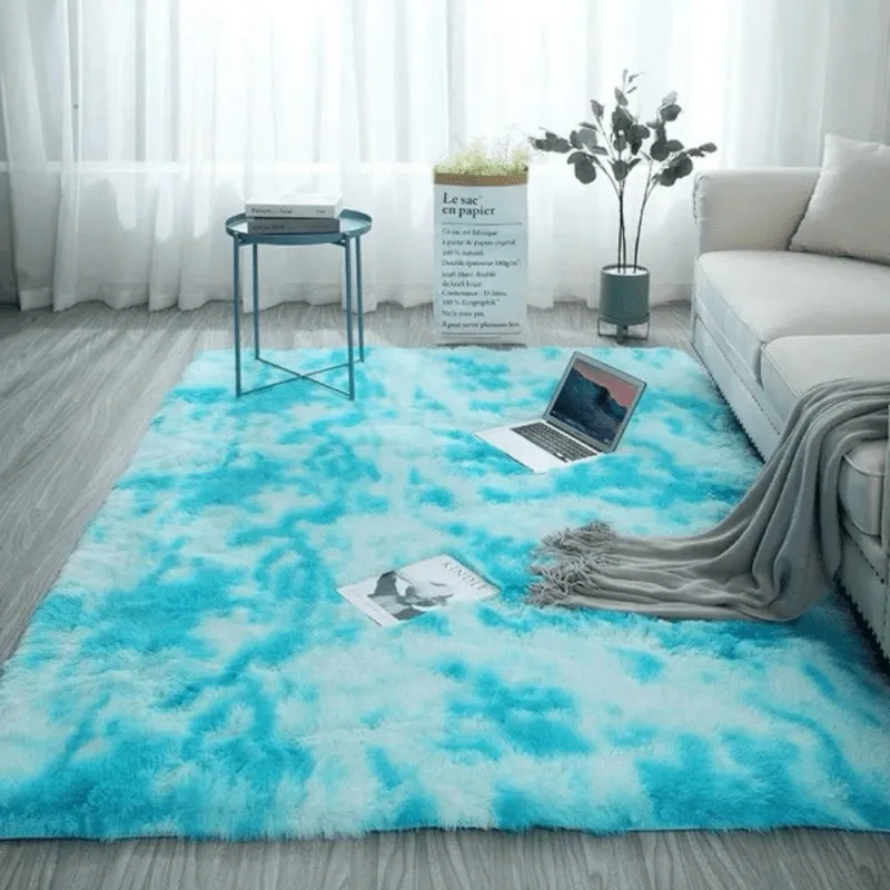 Dywan Shaggy Ombre 230x160 cm Do Salonu I Sypialni - Błękitny