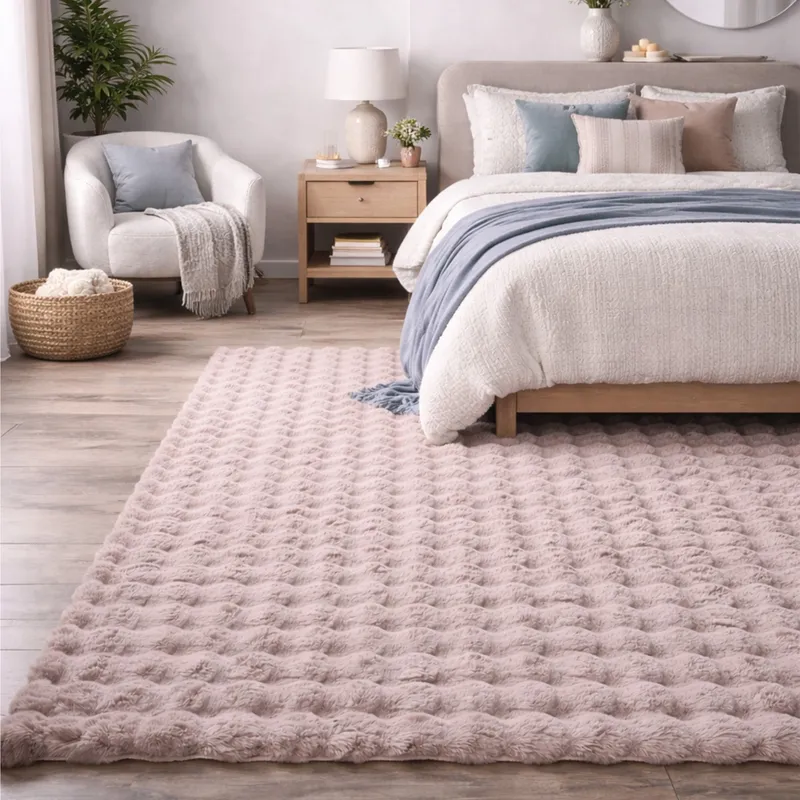 Dywan Rabbit Bubble 200x140 cm Do Salonu I Sypialni - Różowy