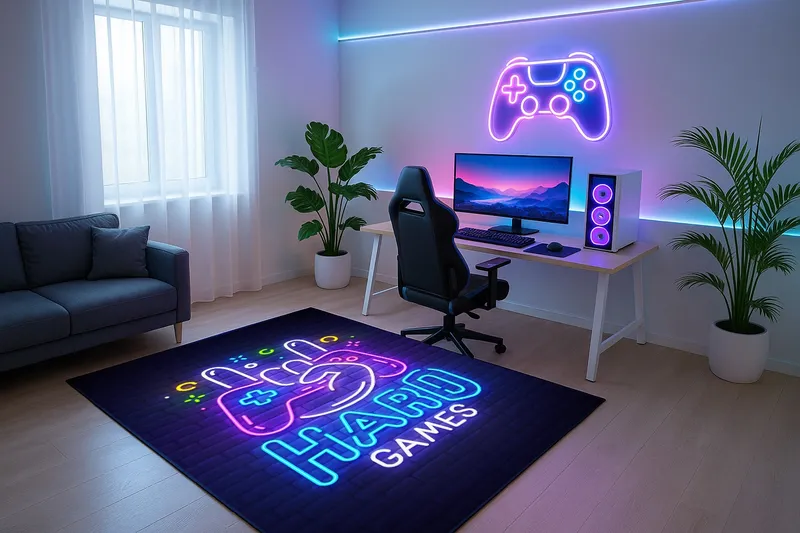 Dywan Gamingowy Mata Pod Fotel 160x120 Antypoślizgowy Hard Games 160x120 cm