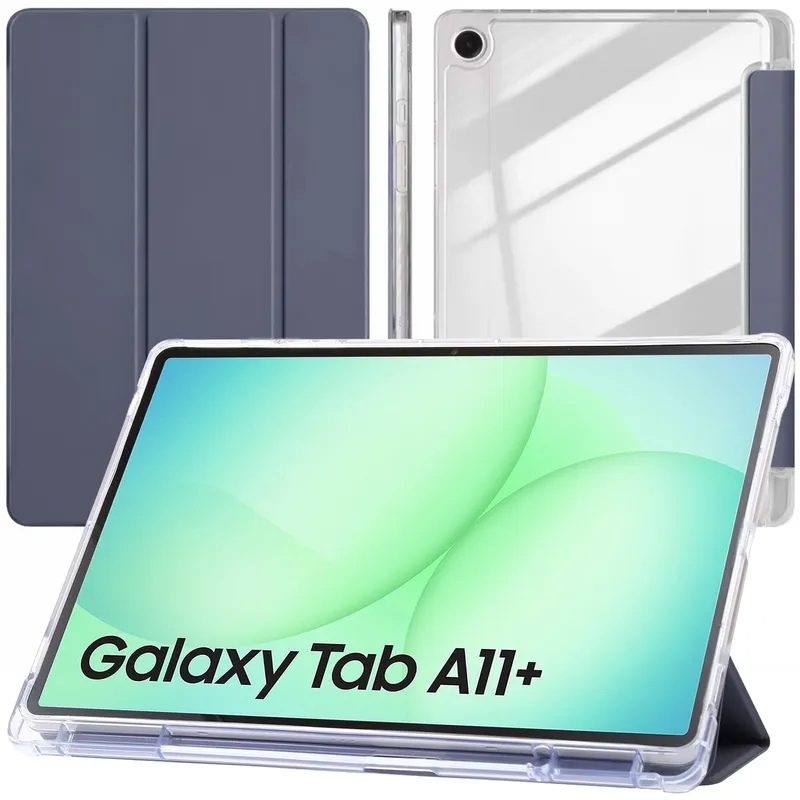 Etui Do SAMSUNG Galaxy Tab A11+ A9+ 10.9 11 TriFold Z Podstawką - Fioletowy